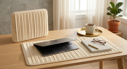 Velvet Laptop Sleeve & Desk Mat Set