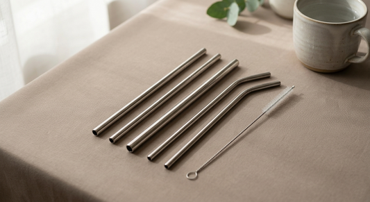 Reusable Stainless Steel Straw Set